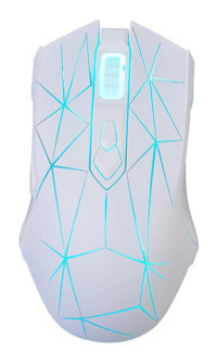 Mistaha AJ52 RGB Makrolu Kablolu Beyaz Optik Gaming Mouse