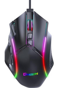 Jingyi Programlanabilir RGB Makrolu Kablolu Gri Optik Gaming Mouse
