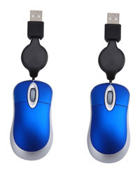 Partykindom Sessiz Kablolu Mavi Optik 2 Adet Mouse