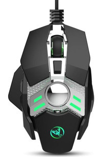 Jingyi RGB Makrolu Kablolu Siyah Optik Gaming Mouse