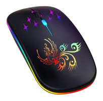 Mistaha RGB Ergonomik Kablosuz Siyah Optik Mouse