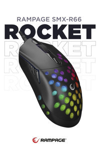 Rampage Rocket RGB Makrolu Kablolu Siyah Optik Gaming Mouse