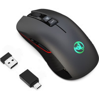 Hxsj T30 RGB Makrolu Kablosuz Siyah Optik Gaming Mouse