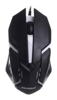 Polygold PG-883 RGB Makrolu Kablolu Siyah Optik Gaming Mouse