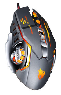 Partykindom V6 RGB Makrolu Kablolu Siyah Optik Gaming Mouse