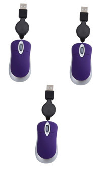 Osaladı Kablolu Mor Optik 3 Adet Mouse