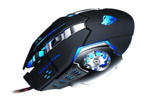 Osaladı V6 RGB Makrolu Kablolu Lacivert Optik Gaming Mouse