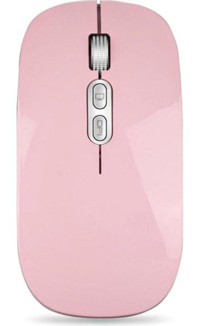 Sanlindou Tablet Uyumlu Ergonomik Makrolu Kablosuz Pembe Optik Mouse