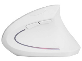 Yunseity RGB Ergonomik Dikey Makrolu Kablosuz Beyaz Optik Mouse