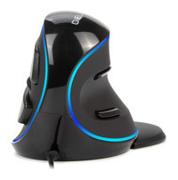 Delux RGB Ergonomik Dikey Makrolu Kablolu Siyah Optik Mouse