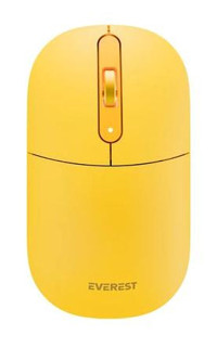 Everest SMW-384 Sessiz Kablosuz Sarı Optik Mouse