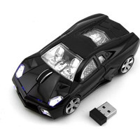 Jingyi Spor Araba Görünümlü Kablosuz Siyah Optik Mouse