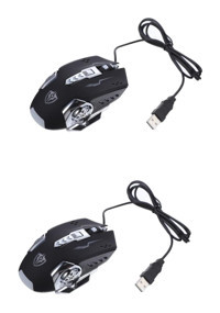 Osaladı Programlanabilir RGB Ergonomik Makrolu Kablolu Siyah Optik Gaming 2 Adet Mouse