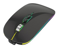 Generic Bt5 RGB Ergonomik Kablosuz Siyah Optik Mouse