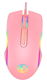 Gadpiparty RGB Kablolu Pembe Optik Gaming Mouse