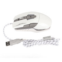 Aeun Makrolu Kablolu Beyaz Optik Gaming Mouse