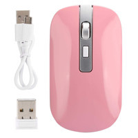Ashata Ergonomik Kablosuz Pembe Optik Mouse