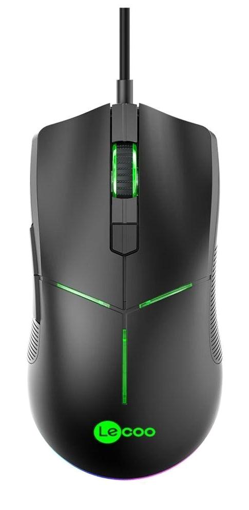 Lenovo Lecoo MS109 RGB Makrolu Kablolu Siyah Optik Gaming Mouse