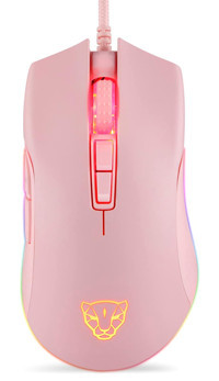 Mistaha V70 RGB Ergonomik Makrolu Kablolu Pembe Optik Gaming Mouse