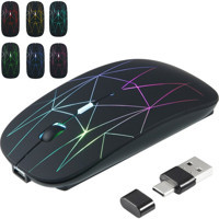 Huahai E39 RGB Ergonomik Kablosuz Siyah Optik Gaming Mouse