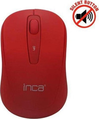 Inca Tablet Uyumlu Sessiz Kablosuz Kırmızı Optik Mouse