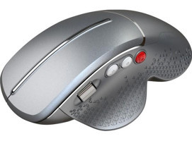 Huahai T32 Ergonomik Dikey Makrolu Kablosuz Gri Optik Mouse
