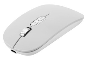 Annadue Sessiz Ergonomik Kablosuz Gümüş Optik Mouse