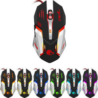 Jingyi Mechanical Sense RGB Ergonomik Makrolu Kablolu Beyaz - Siyah Optik Gaming Mouse