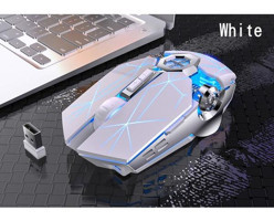 Jingyi A7 RGB Makrolu Kablosuz Beyaz Optik Gaming Mouse