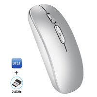 Generic Bt5 RGB Ergonomik Kablosuz Gümüş Optik Mouse