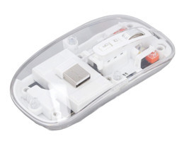 Generic Makrolu Kablosuz Beyaz Şeffaf Optik Mouse