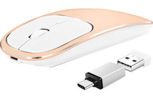 Decisive Sessiz Ergonomik Kablosuz Altın Optik Mouse