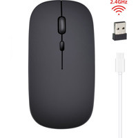 Jingyi Sessiz Ergonomik Kablosuz Siyah Optik Mouse