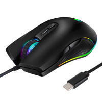 Knadgbft RGB Ergonomik Makrolu Kablolu Siyah Optik Gaming Mouse