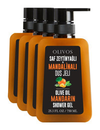 Olivos Besleyici Mandalina-Zeytinyağı Nemlendirici Duş Jeli 4x750 ml