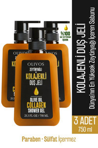 Olivos Kolajenli Zeytinyağı Nemlendirici Duş Jeli 3x750 ml