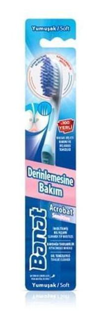Banat Sert Manuel Yetişkin Diş Fırçası Mavi