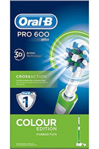 Oral-b Pro 600 Crossaction Işıklı Orta Sert Şarjlı Yetişkin Diş Fırçası Yeşil