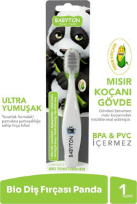 Babyton Panda Yumuşak Manuel Çocuk Diş Fırçası Beyaz