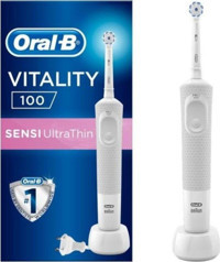Oral-b Sensi Ulra Thin D100 Işıklı Orta Sert Şarjlı Yetişkin Diş Fırçası Gri