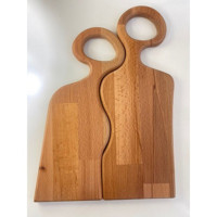 Woodhub Ahşap Büyük Kahverengi 2'li Kesme Tahtası