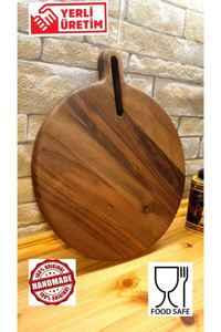 F&S Woodart Ahşap Orta Kahverengi Tekli Kesme Tahtası