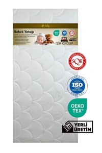 Buddy Dikdörtgen Sünger Ortopedik 90x140 cm Beşik Bebek Yatağı