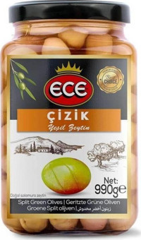 Ece Çizik Yeşil Zeytin Kavanoz 4x550 gr