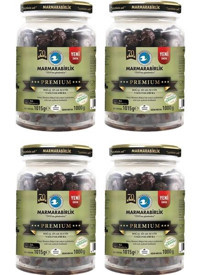 Marmarabirlik Premium Xl Salamura Siyah Zeytin Kavanoz 4x1 kg
