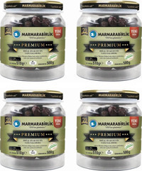 Marmarabirlik Premium Xl Salamura Siyah Zeytin Kavanoz 4x500gr