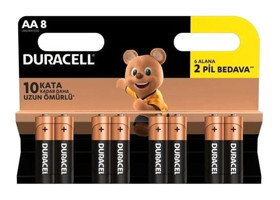 Duracell LR44 12 V Alkalin AA / Kalem Pil 8'li