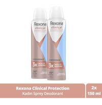 Rexona Clinical Protection Ter Önleyici Antiperspirant Sprey Kadın Deodorant 2x150 ml
