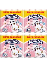 Familia Plus 3 Katlı Kokulu Renkli 4x32'li Rulo Tuvalet Kağıdı