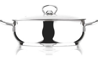 Cooker Lara Cam Kapaklı Çelik 24 cm Karnıyarık Tencere